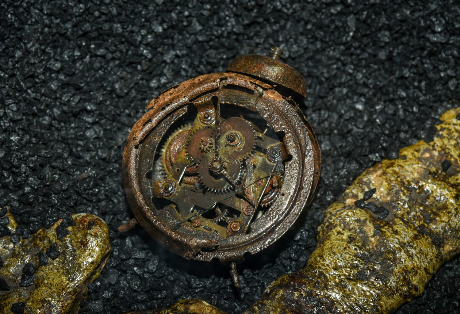 molten watch after bombing during second world war